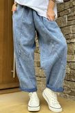 Duran Zig Barrel Leg Jean Vintage Washed Denim